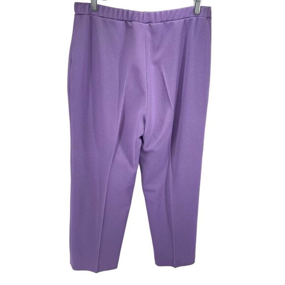 Graff Womens Vintage Cropped Pants Pull On Elastic Waist Purple Size Large - Picture 8 of 9